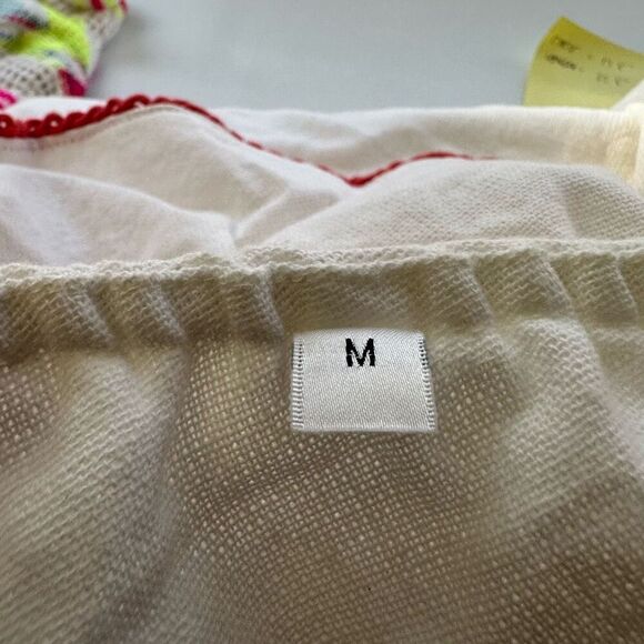 Piper by Townsen‎ White One Shoulder Ruffled Top Size Medium embroidered trim - Picture 7 of 10